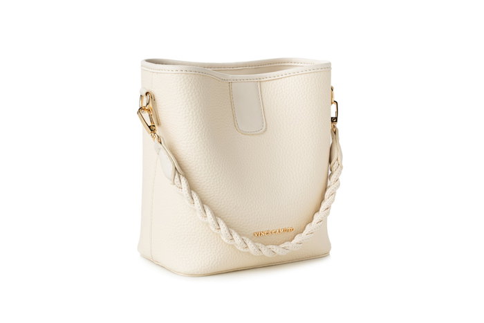 Vince Camuto Bolso Venice Beige Piel de Polivinilo Elegante y Sofisticado para Mujer Dimensiones 18x10x20 cm